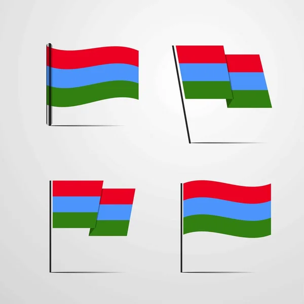 Icono Bandera Karelia Vector Ilustración — Archivo Imágenes Vectoriales