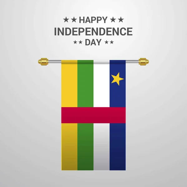 День Незалежності Центрально Африканська Республіка Прапор Фоні Повішення — стоковий вектор