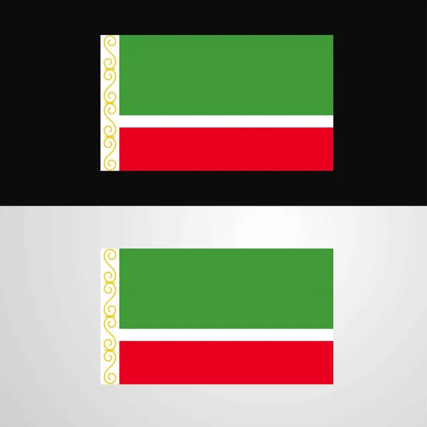 República Chechenia Bandera Diseño Banner — Vector de stock