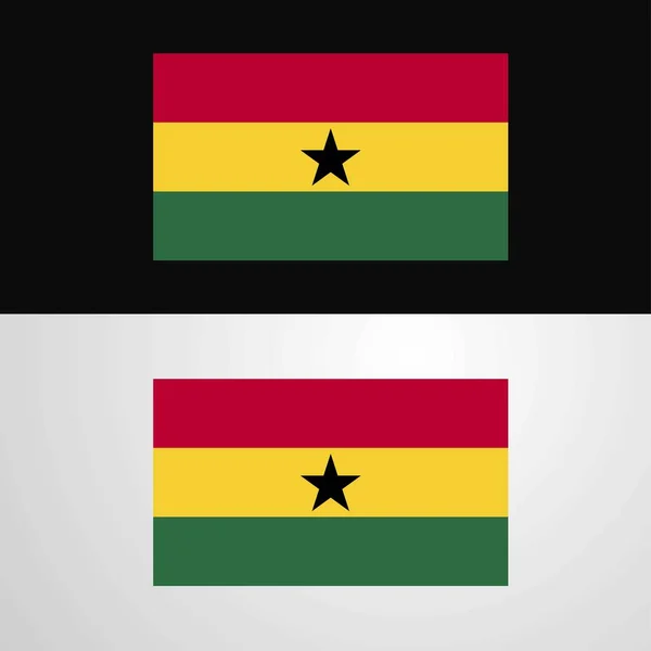ガーナの旗バナー デザイン — ストックベクタ
