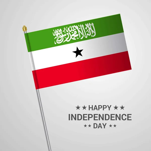 Somaliland Niepodległości Dzień Projekt Typograficzny Flaga Wektor — Wektor stockowy