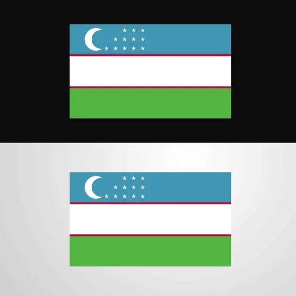 Uzbequistão Bandeira Design Banner — Vetor de Stock