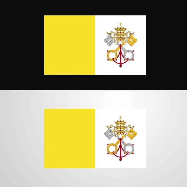 Cité Vatican Saint Siège Drapeau Design Bannière — Image vectorielle