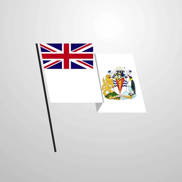 Illustration Vectorielle Drapeau Territoire Antarctique Britannique — Image vectorielle