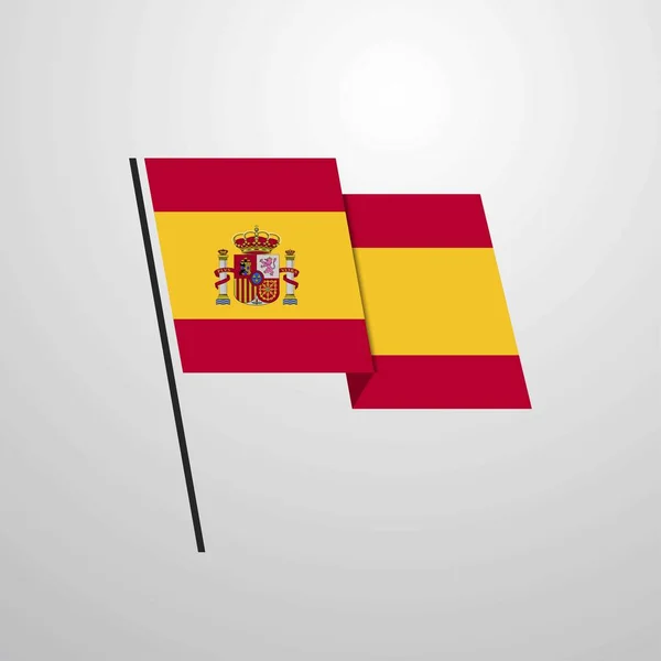 Spanien Flagga Icon Vektorillustration — Stock vektor