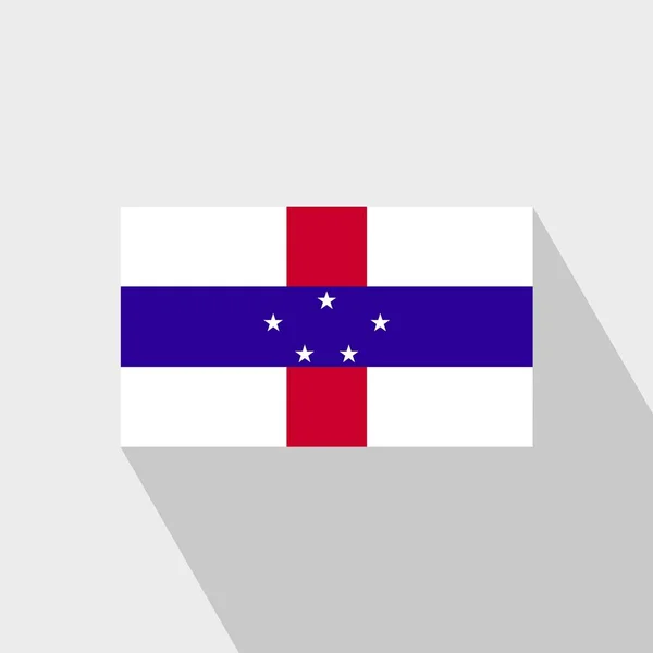 Прапор Нідерландських Антильських Островах Довгу Тінь Дизайн Вектор — стоковий вектор