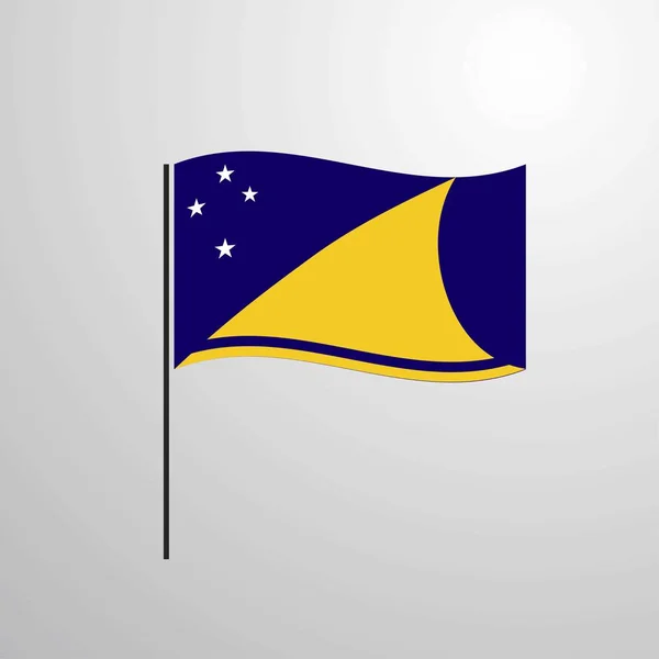 Tokelau Viftar Flagga Vektorillustration — Stock vektor