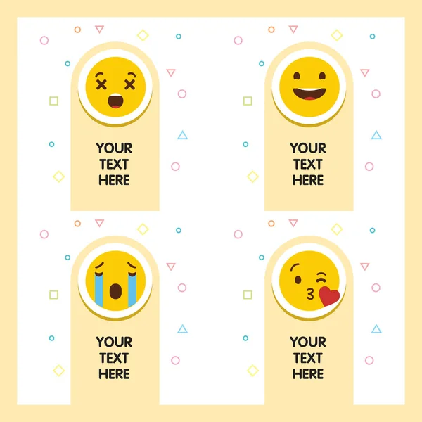 Emoji Con Vector Diseño Mensaje — Archivo Imágenes Vectoriales