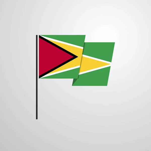 Guyana Sventola Bandiera Vettore Progettazione — Vettoriale Stock
