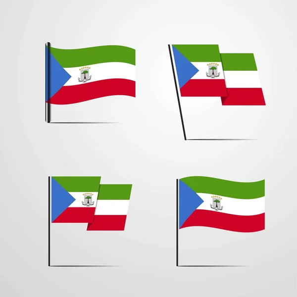 Äquatorialguinea Flagge Symbol Vektor Illustration — Stockvektor