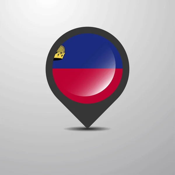 Liechtenstein Map Pin Ilustración Vectorial — Vector de stock