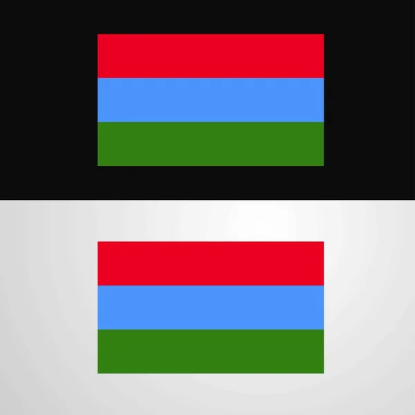 Karelien Flagge Banner Design — Stockvektor