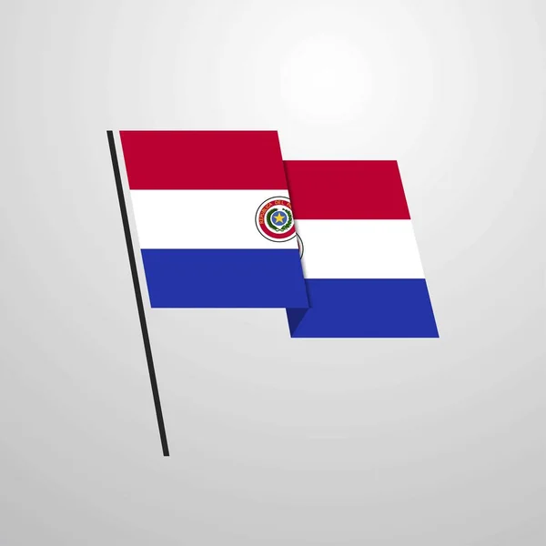 Paraguay Vlag Pictogram Vectorillustratie — Stockvector