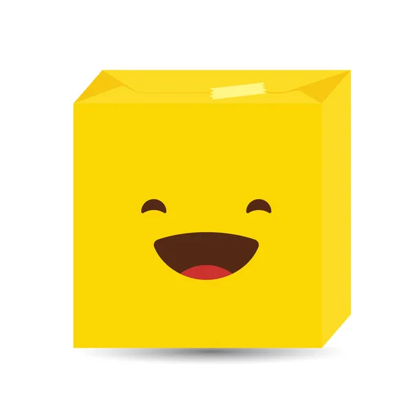 Riendo Emoji Icono Diseño Colorido Vector Ilustración — Vector de stock