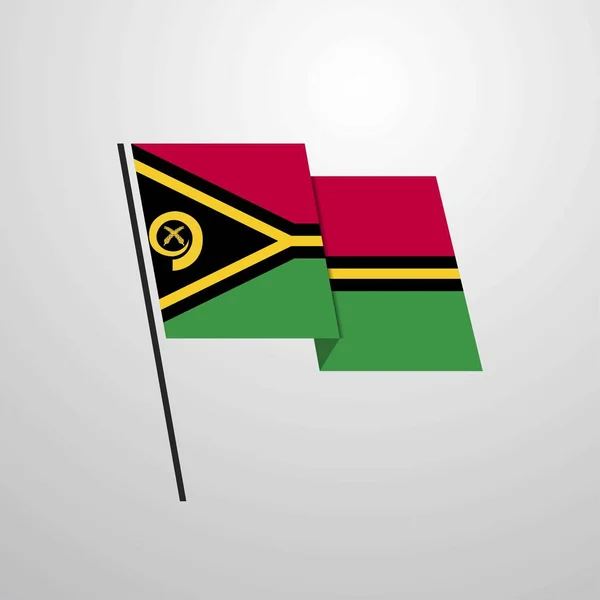 Vanuatu Bandiera Icona Vettoriale Illustrazione — Vettoriale Stock