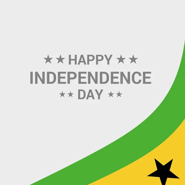 Σάο Τομέ Και Πρίνσιπε Ημέρα Ανεξαρτησίας Τυπογραφία Σχεδιασμός Διανυσματικά Εικονογράφηση — Διανυσματικό Αρχείο
