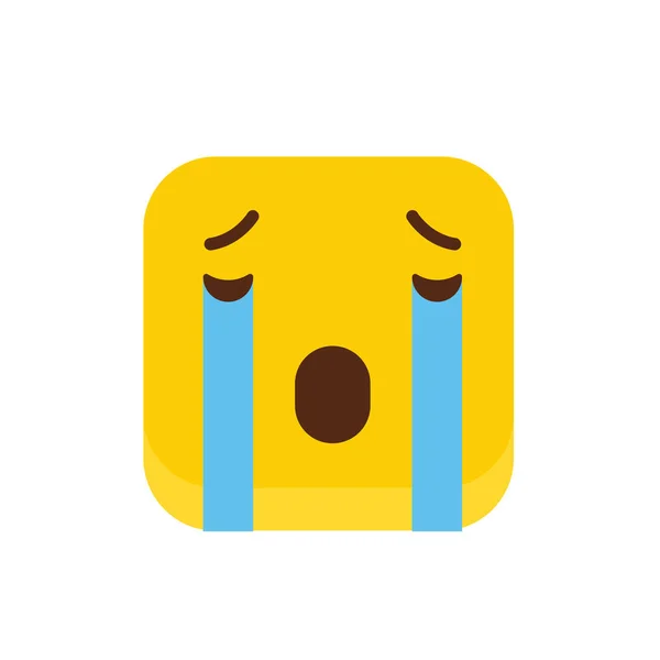 Sad Emoji Ikon Design Vektor — Stock vektor
