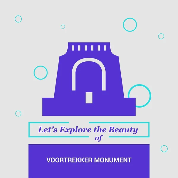Lassen Sie Uns Die Schönheit Von Voortrekker Monument Pretoria Südafrikanischen — Stockvektor