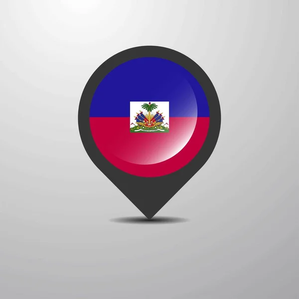 Haití Mapa Pin Vector Ilustración — Vector de stock