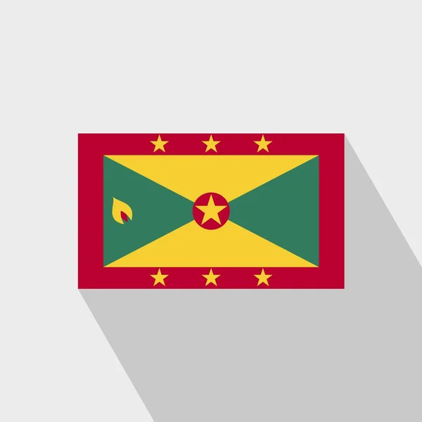 Σημαία Της Γρενάδας Long Shadow Διανυσματική Σχεδίαση — Διανυσματικό Αρχείο
