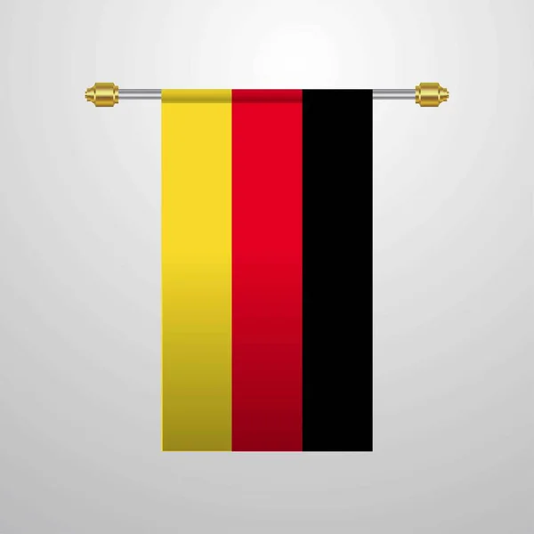 Jerman Menggantung Bendera Gambar Vektor - Stok Vektor