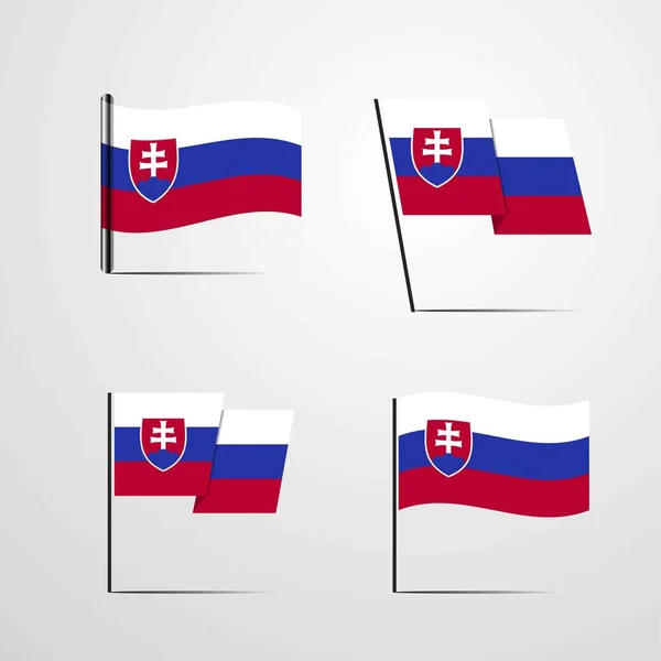 Slovakia Flag Icon Vector Illustration — Stock Vector