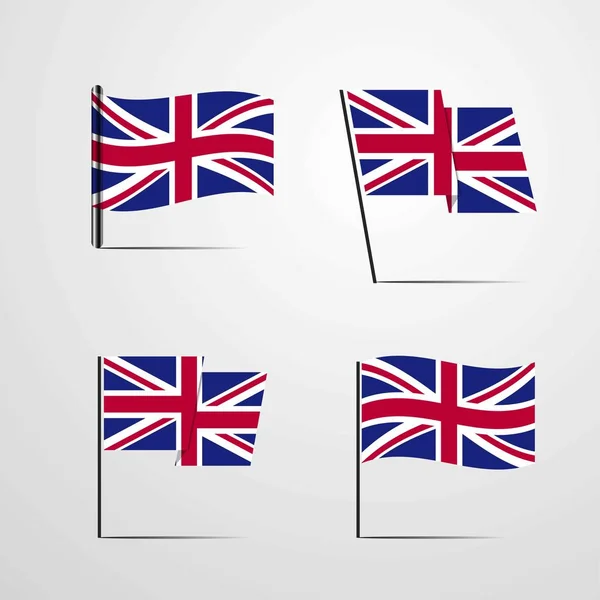 United Kingdom Flag Icon Vector Illustration — Stock Vector