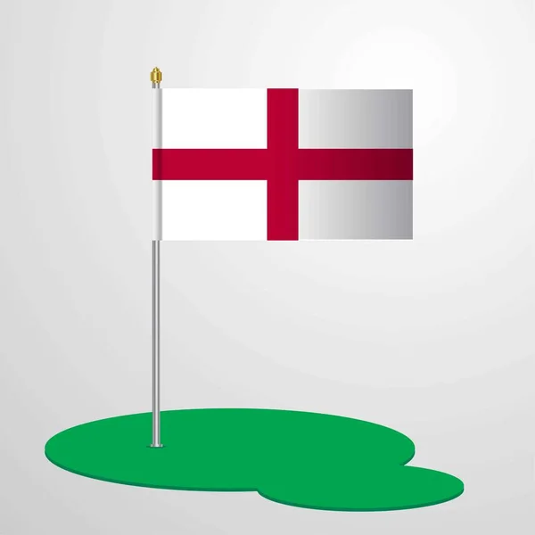 Bandera Inglaterra Polo Ilustración Vectorial — Vector de stock