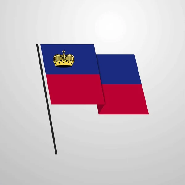 Liechtenstein Bandiera Icona Vettoriale Illustrazione — Vettoriale Stock