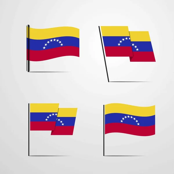 Venezuela Icono Bandera Vector Ilustración — Vector de stock