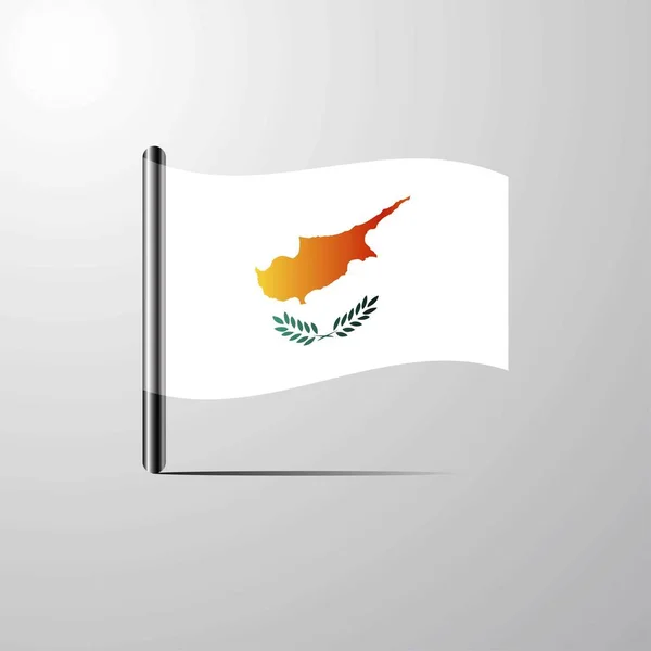 Cipro Sventola Brillante Vettore Progettazione Della Bandiera — Vettoriale Stock