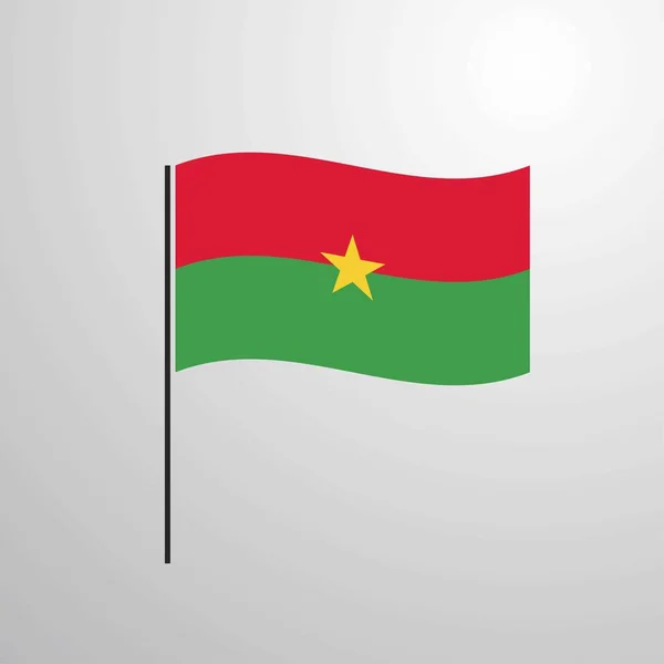 Burkina Faso Ondeando Bandera — Vector de stock