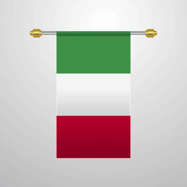 Італія Висить Прапор Векторна Ілюстрація — стоковий вектор