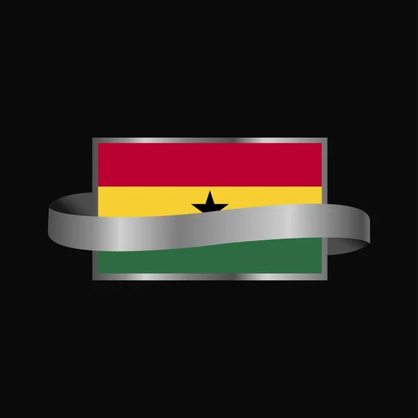 Bandera Ghana Diseño Banner Cinta — Archivo Imágenes Vectoriales