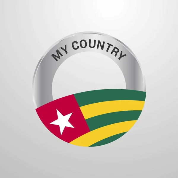 Togo Distintivo Bandera Del País — Archivo Imágenes Vectoriales