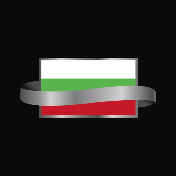 Vlajka Bulharska Pásu Banner Design — Stockový vektor