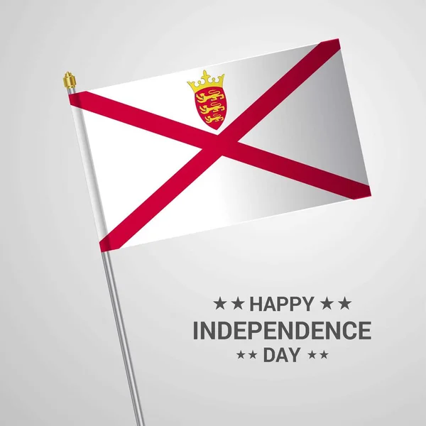 Jersey Día Independencia Diseño Tipográfico Con Vector Bandera — Archivo Imágenes Vectoriales