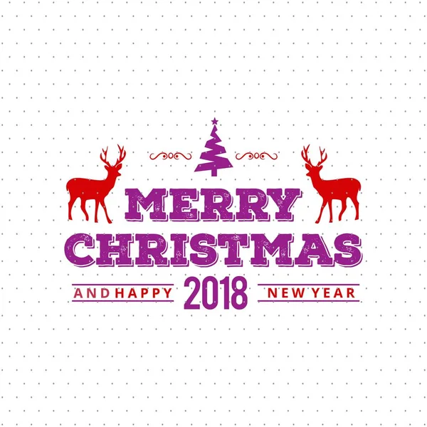 Joyeux Noël Design Créatif Avec Fond Blanc Vecteur — Image vectorielle