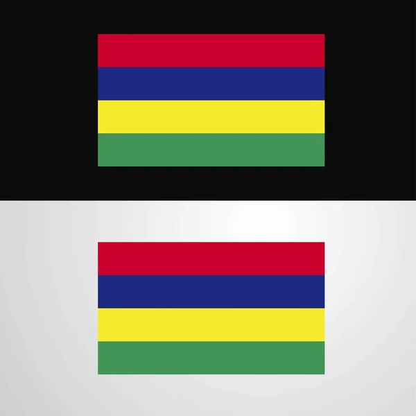 Mauritius Bayrak Banner Tasarımı — Stok Vektör