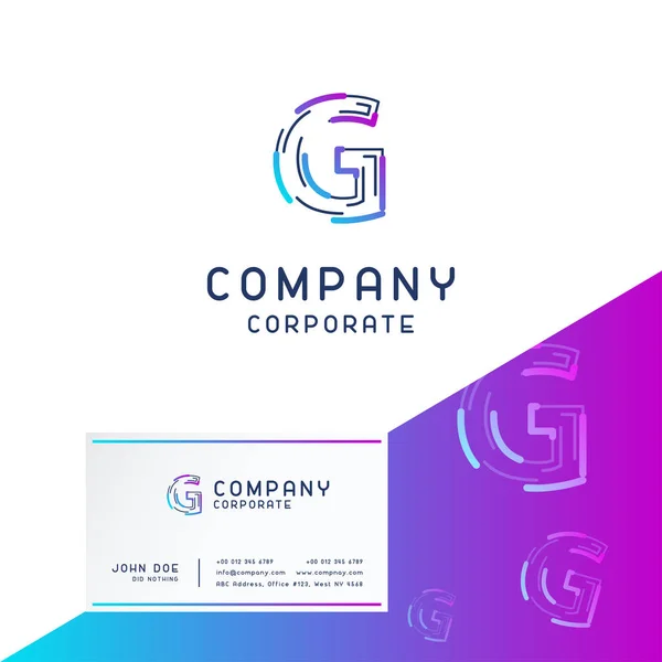 Company Logo Design Visiting Card Vector — Stock Vector