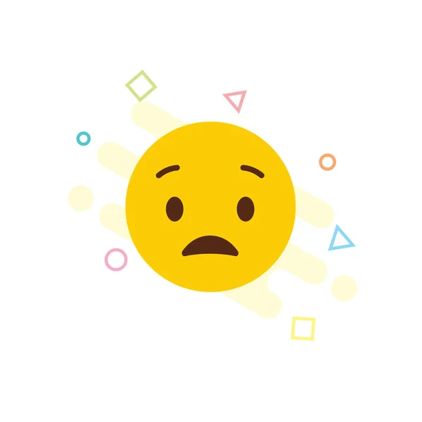 Sad Emoji Icon Design Colorful Vector Illustration — Stock Vector
