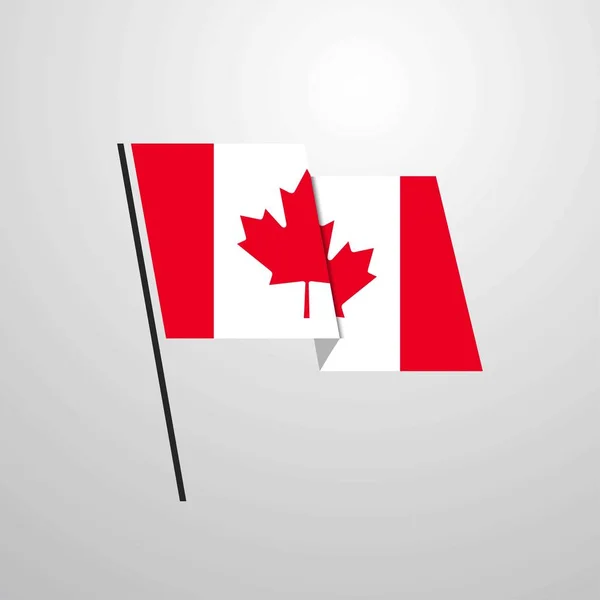 Kanadai Zászló Ikon Vektor Illusztráció — Stock Vector