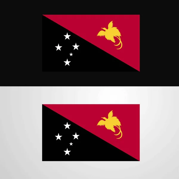 Papua Nueva Guinea Bandera Diseño Banner — Archivo Imágenes Vectoriales