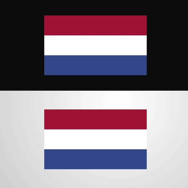 Países Bajos Bandera Banner Design — Archivo Imágenes Vectoriales