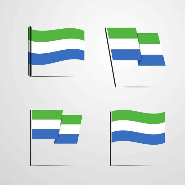 Sierra Leone Flag Icon Vektor Illustration — Stockvektor