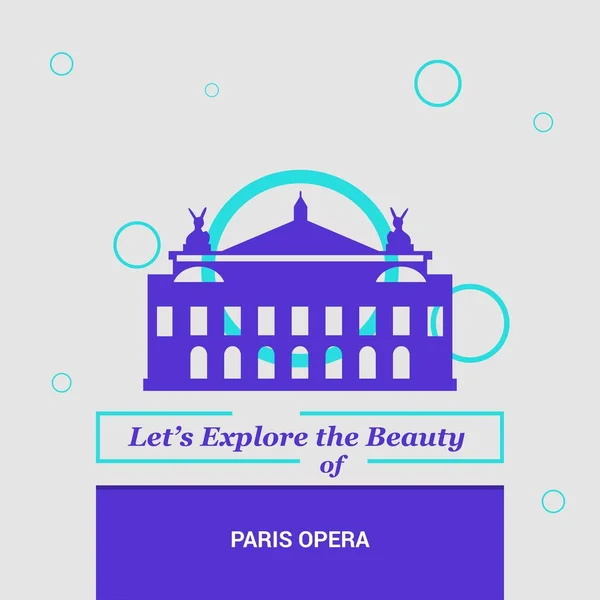 Explorons Beauté Opéra Paris France — Image vectorielle