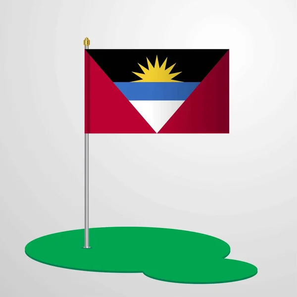 Πόλο Σημαία Αντίγκουα Και Μπαρμπούντα — Διανυσματικό Αρχείο