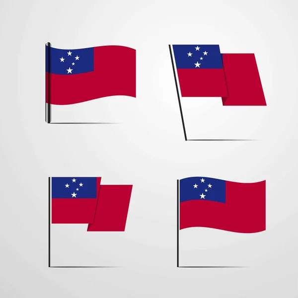 Samoa Flag Icon Vector Illustration — Stock Vector