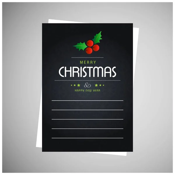 Weihnachtsgrußkarte Design Mit Grauem Hintergrund Vektor — Stockvektor