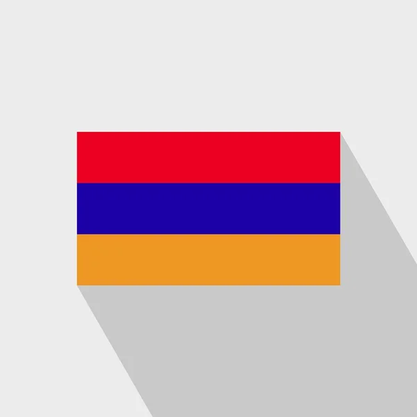 Armenia Bandera Long Shadow Vector Diseño — Archivo Imágenes Vectoriales